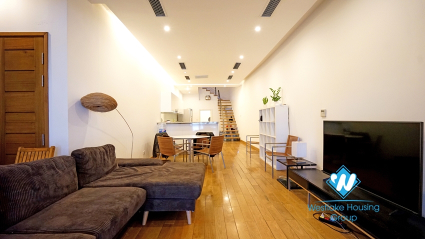 Two bedroom duplex apartment for rent with Hoan Kiem lake view